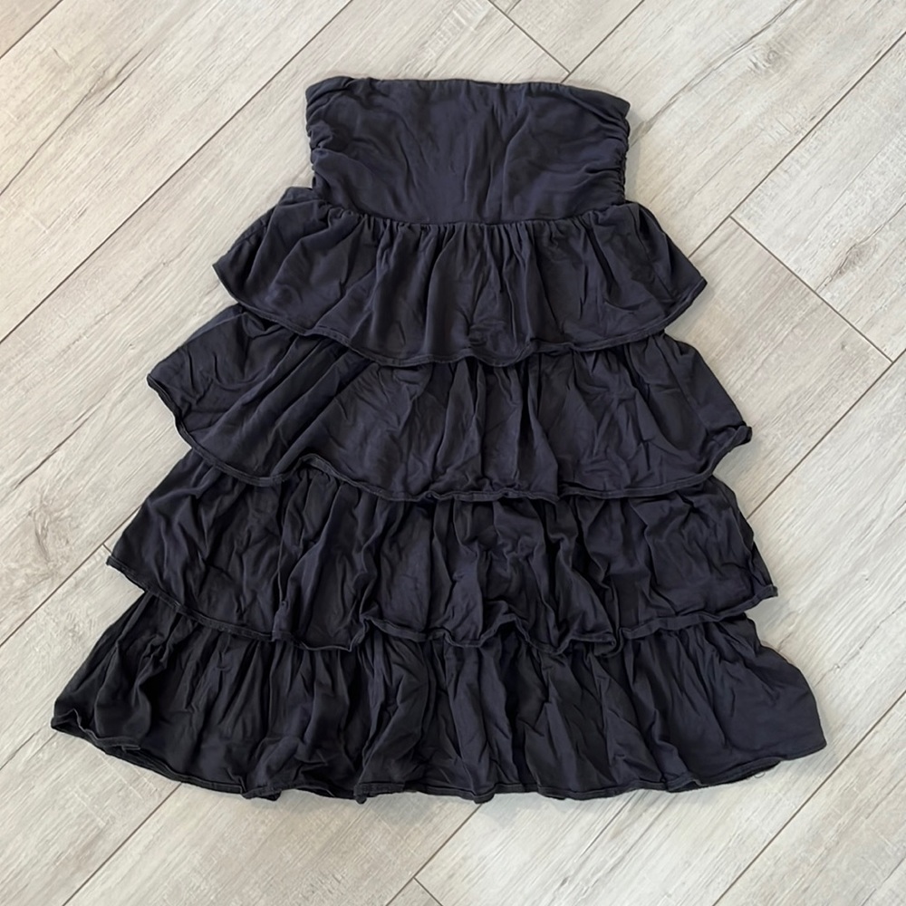 J crew strapless ruffled dress size s